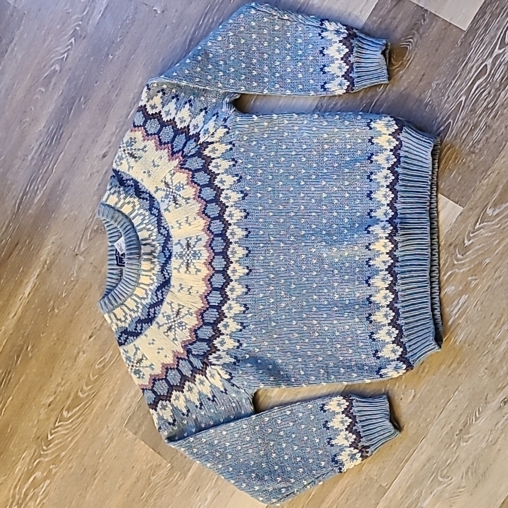 Woolrich Vintage Fair Isle Wool Sweater Size Medium